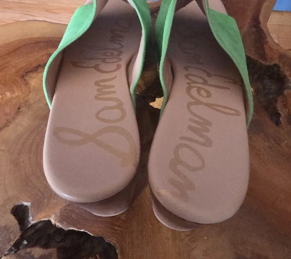 Sam Edelman Lime Green Suede Platform Mules
